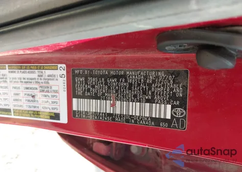 2008 Toyota Corolla Ce из США, поврежденный, VIN 2T1BR32E08C876710